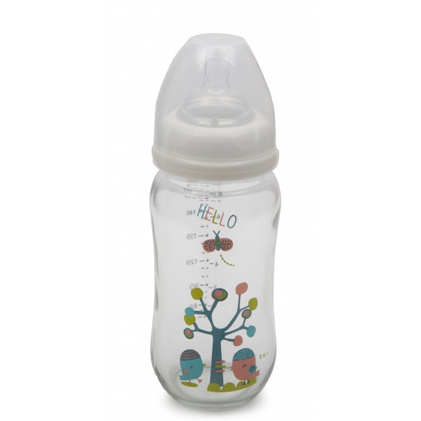 Μπιμπερό Γυάλινο 240ml με Φαρδιά Πιπίλα Cangaroo (B0468) Μπιμπερό Γυάλινο 240ml με Φαρδιά Πιπίλα Cangaroo (B0468)