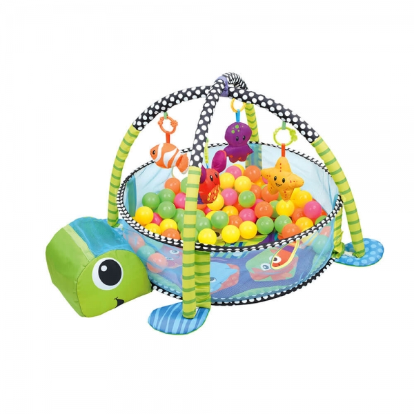 Bebestars  Γυμναστήριο-Πισίνα με Δίχτυ Turtle 3 σε 1 (100-160) Bebestars  Γυμναστήριο-Πισίνα με Δίχτυ Turtle 3 σε 1 (100-160)