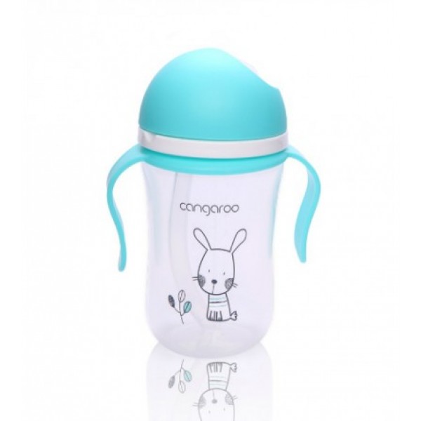 Εκπαιδευτικό κύπελλο με καλαμάκι 300ml Bunny Blue Cangaroo  (103647) Εκπαιδευτικό κύπελλο με καλαμάκι 300ml Bunny Blue Cangaroo  (103647)