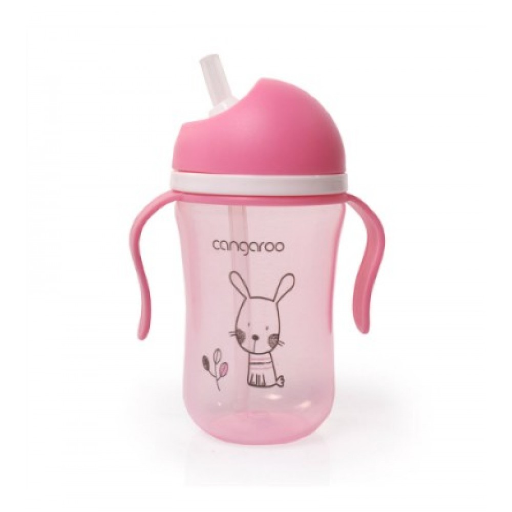 Εκπαιδευτικό κύπελλο με καλαμάκι 300ml Bunny Pink Cangaroo (106617) Εκπαιδευτικό κύπελλο με καλαμάκι 300ml Bunny Pink Cangaroo (106617)
